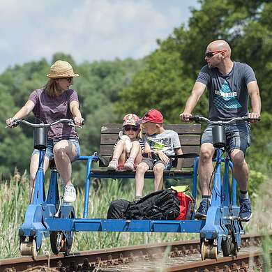 Draisine auf der Erlebnisbahn