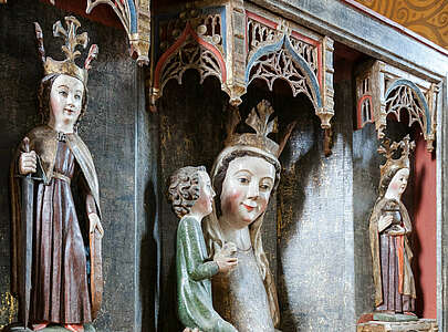 Detail vom Altar der Dorfkirche Buckau