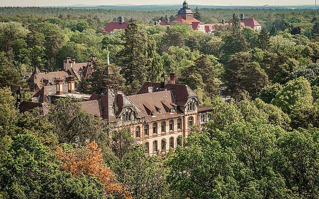 Blick über Beelitz Heilstätten