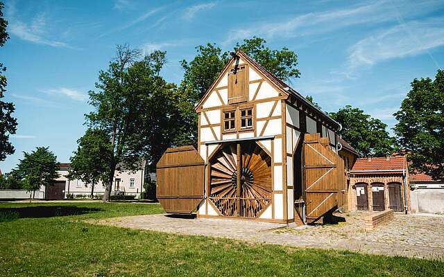 Scheunenwindmühle in Saalow