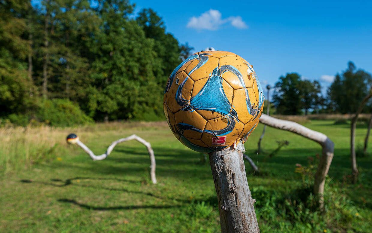 Städteporträt Wiesenburg - Fußballgolf am Bahnhof Wiesenburg