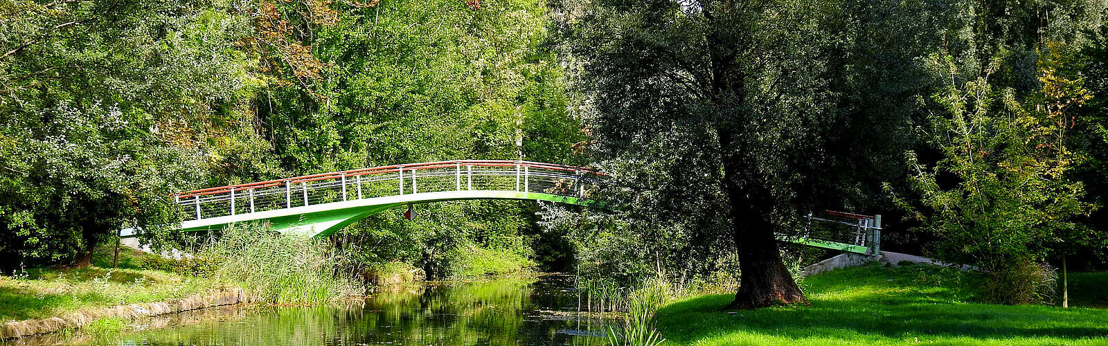 Brücke im Zossener Stadtpark,
        
    

        Foto: Stadt Zossen/Fred Hasselmann