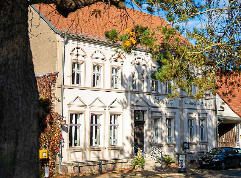 Straßenansicht vom Gasthof Moritz in Rädigke