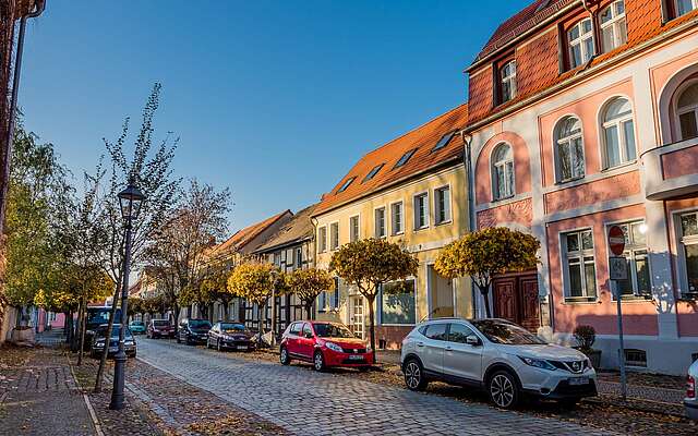 Beelitz Städteporträt Straßenzug in der Altstadt