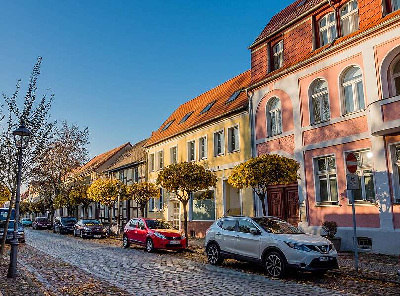 Beelitz Städteporträt Straßenzug in der Altstadt