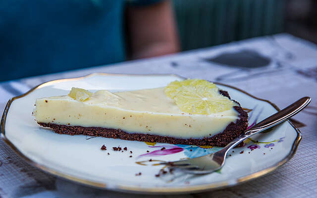 Schokotarte mit Zitrone in der Albertine Glashütte