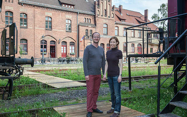 Bahnhof Rehagen Ehepaar Boyer