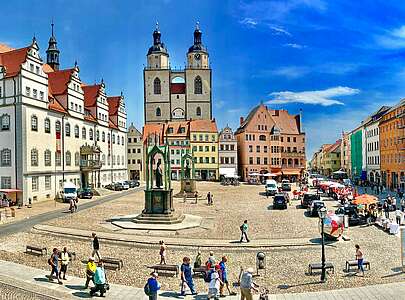 Marktplatz in Lutherstadt Wittenberg