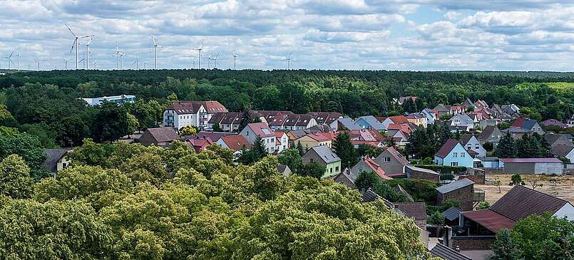 Blick auf Niemegk vom Wasserturm