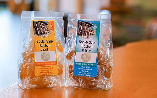 Sole-Salz-Bonbons aus der SteinTherme