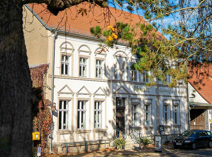 Straßenansicht vom Gasthof Moritz in Rädigke