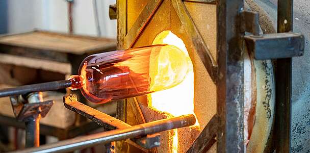 Glasstudio in Baruther Glashütte - Glasofen