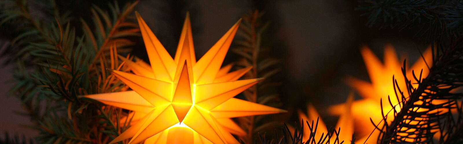 Lichterkette Sterne am Baum