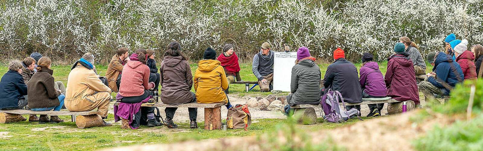 Wildnisschule Hoher Fläming - Seminargruppe auf dem Zinken