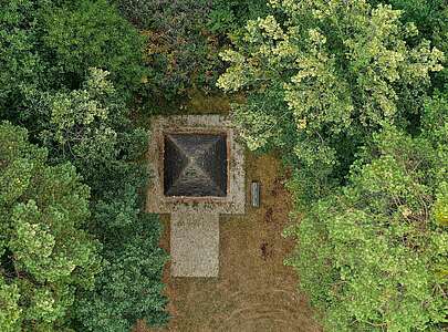 Pionierpyramide in Kummersdorf von oben