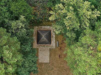 Pionierpyramide in Kummersdorf von oben
