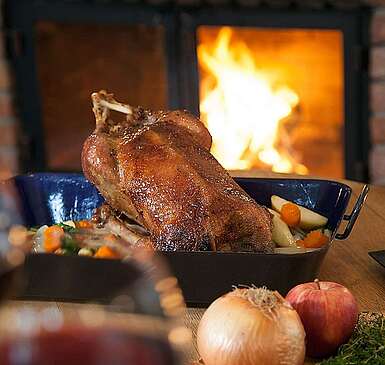 Weihnachtsgans des Restaurants Landhaus Alte Schmiede